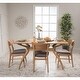 preview thumbnail 4 of 5, Fausett Mid-Century Modern 5 Piece Dining Set by Christopher Knight Home Dark Grey/Oak