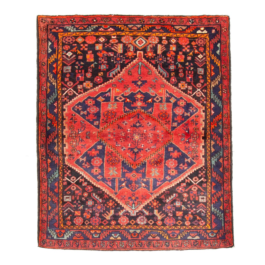 ECARPETGALLERY Hand-knotted Anadol Red Wool Rug - 4'9 x 5'7
