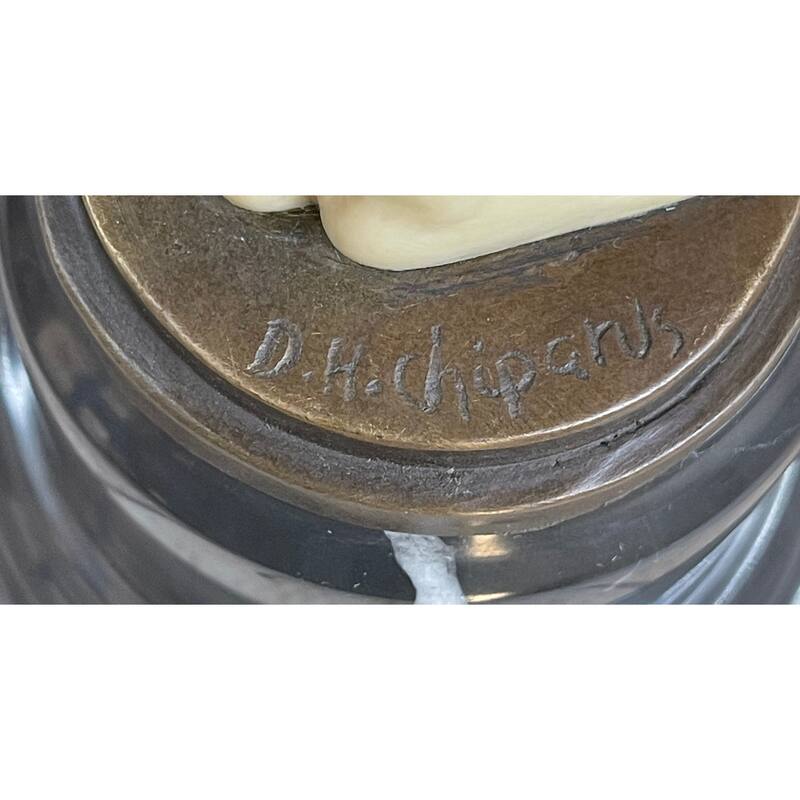 Bronze Sculpture Signed Chiparus Faux Figurine And Pure Statue Figurine Artwork