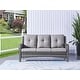 preview thumbnail 24 of 24, Gymojoy Outdoor Wicker Patio Sofa 3-Seat Rattan Sofa Furniture Grey/Grey