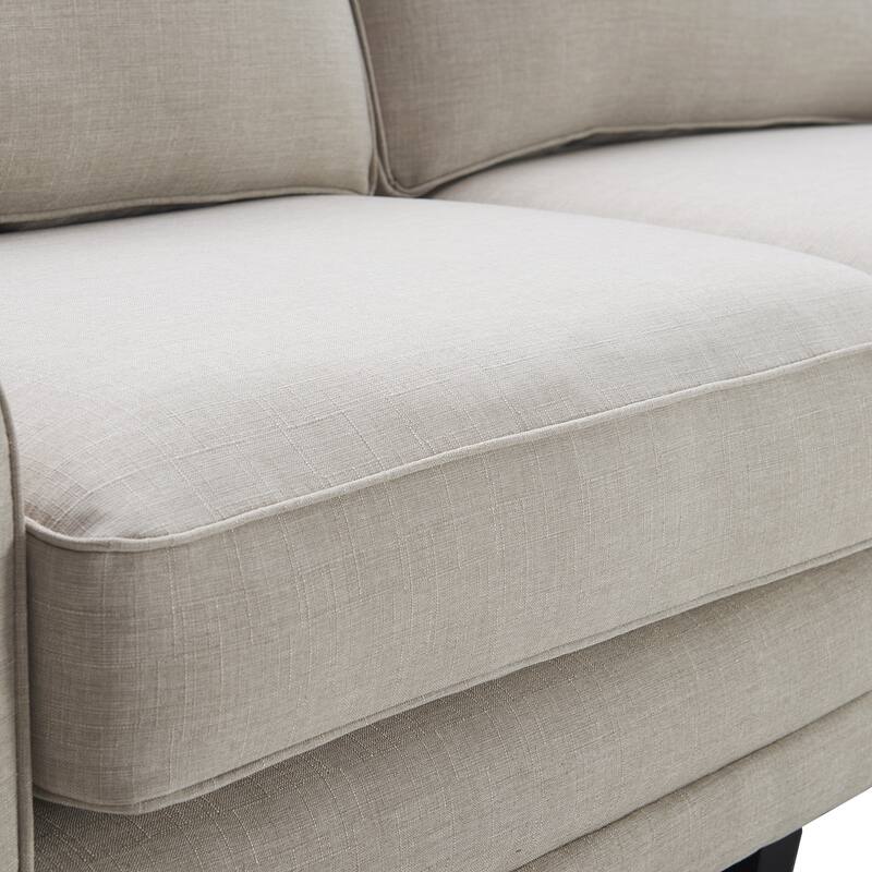Serta Copenhagen 61" Loveseat for Two People, Pillowed Back Cushions and Rounded Arms, Durable Modern Upholstered Fabric