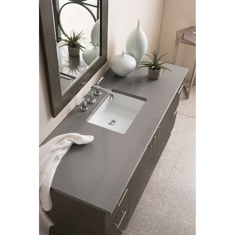 James Martin Vanities Metropolitan 60" Single Vanity, Silver Oak