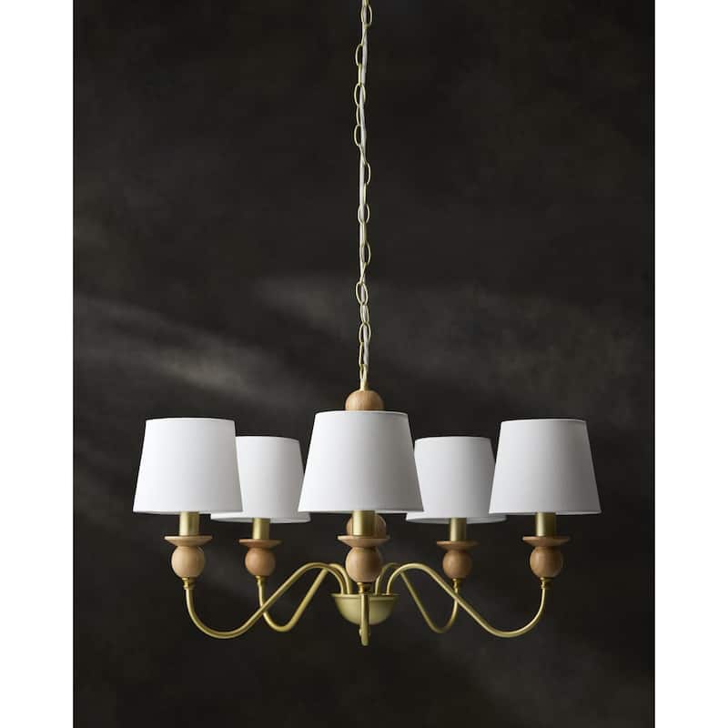 Livabliss Wiluna Rustic Chandelier - 28"L x 28"W x 47"H - Beige