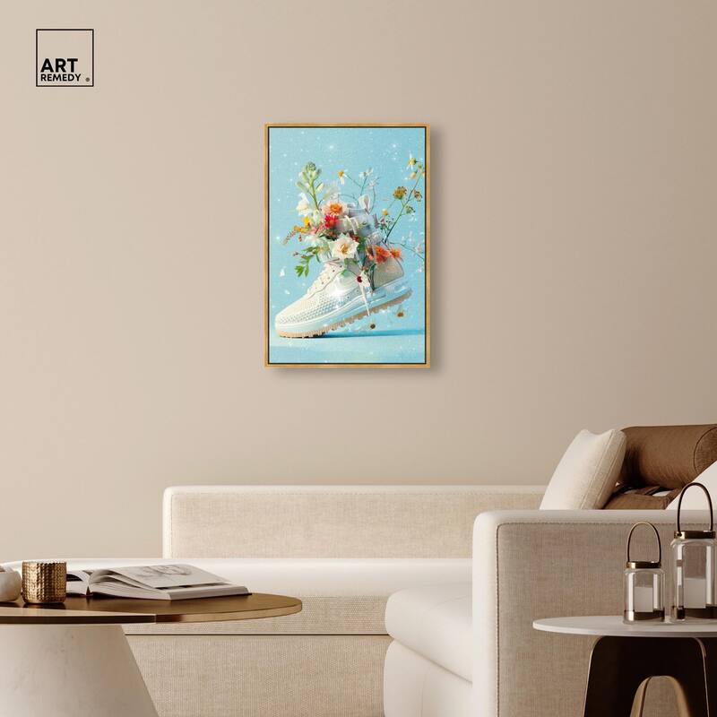 Light Sneaker Bouquet Canvas by Art Remedy