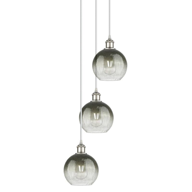 Innovations Lighting 113B-3P-31-15 Brookhaven Globe Pendant Brookhaven - Polished Nickel / Slate