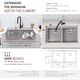preview thumbnail 22 of 43, STYLISH Dual Mount 33" Double-Bowl Composite Granite Kitchen Sink - 33" x 18" x 9.5"