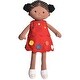 preview thumbnail 2 of 3, Tikiri Toys Kessie Fabric Baby Doll with Dark Skin & Hair 6 Months+