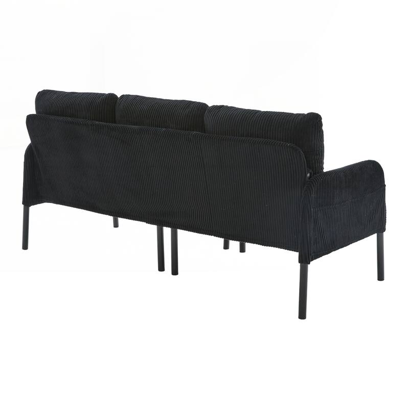 Oversized Loveseat, Modern & Plush Double-seater Sofa, Corduroy Upholstered Couch