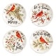preview thumbnail 1 of 0, 6" Cardinal Season Christmas Dessert Plates Set of 4