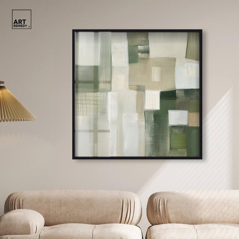 Pale Jade Green II Shadowbox by Art Remedy
