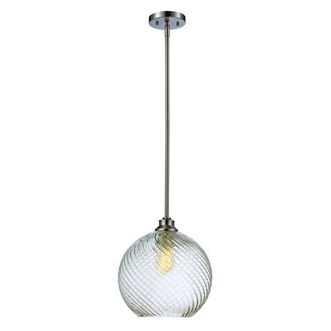 Trans Globe Lucid 1 Light Pendants in Brushed Nickel
