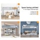 preview thumbnail 42 of 57, Espresso Wood Junior Loft Bed with Stairs for Adults, Kids and Young Teens