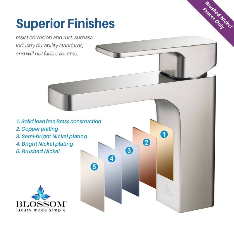 Solid Brass Lead-free Single-handle High Arc Bathroom Faucet