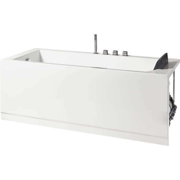 Eago 59" Three Wall Alcove Acrylic Whirlpool Tub with Left Drain,
