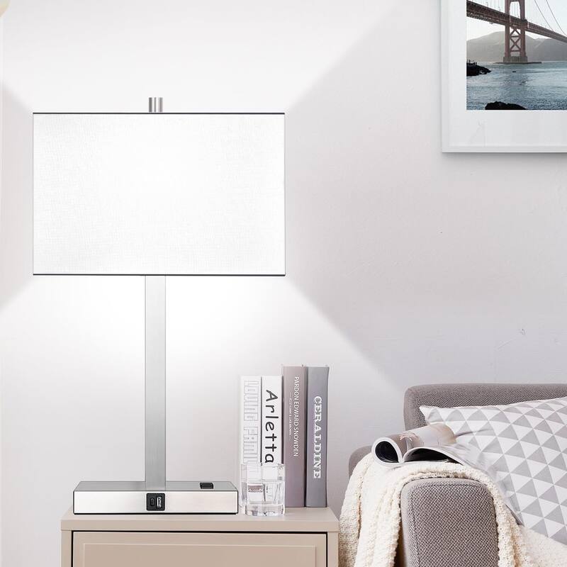 Upgraded, Set of 2 Bedside Touch Control Table Lamp - 4.4"D x 7.8"W x 21"H