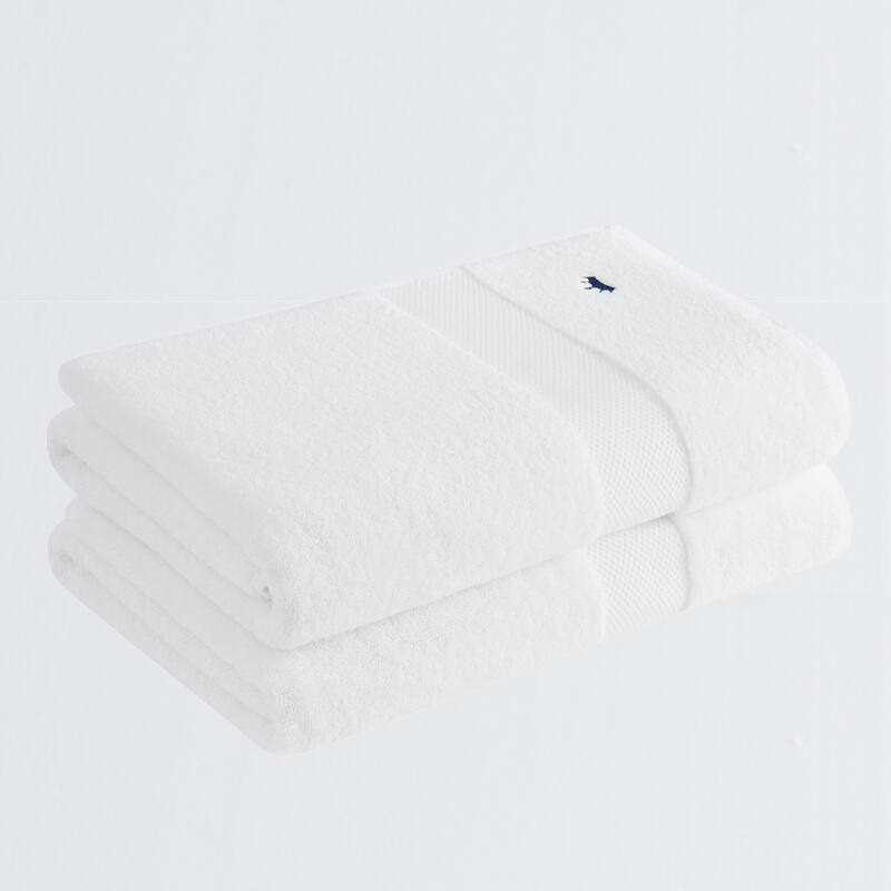 Royal Velvet Turkish Cotton Towel - Same Size Set - 2 Bath Towels - White