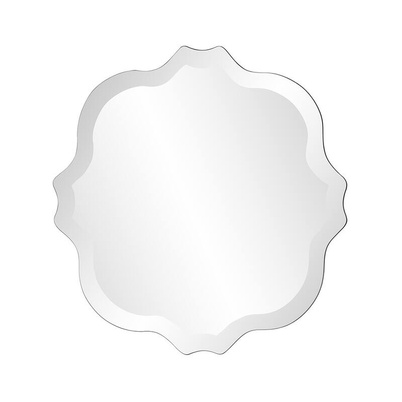 HomeRoots 16" Mirror Square Unframed Accent Mirror - 16" H x 16" W
