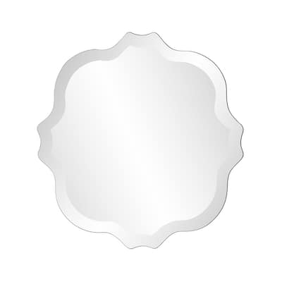 HomeRoots 16" Mirror Square Unframed Accent Mirror - 16" H x 16" W
