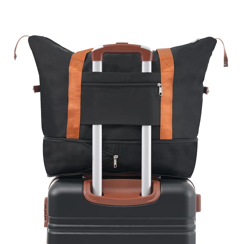 Single Vintage 28" ABS Hardshell Luggage, Expandable Lightweight Durable Carry on Suitcase w/Double Spinner Wheels & TSA Lock