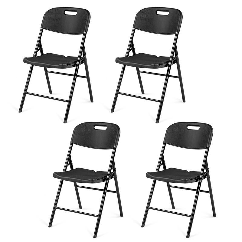 Karlhome Outdoor/Indoor HDPE Stackable Folding Chair 2-Pack 4-Pack