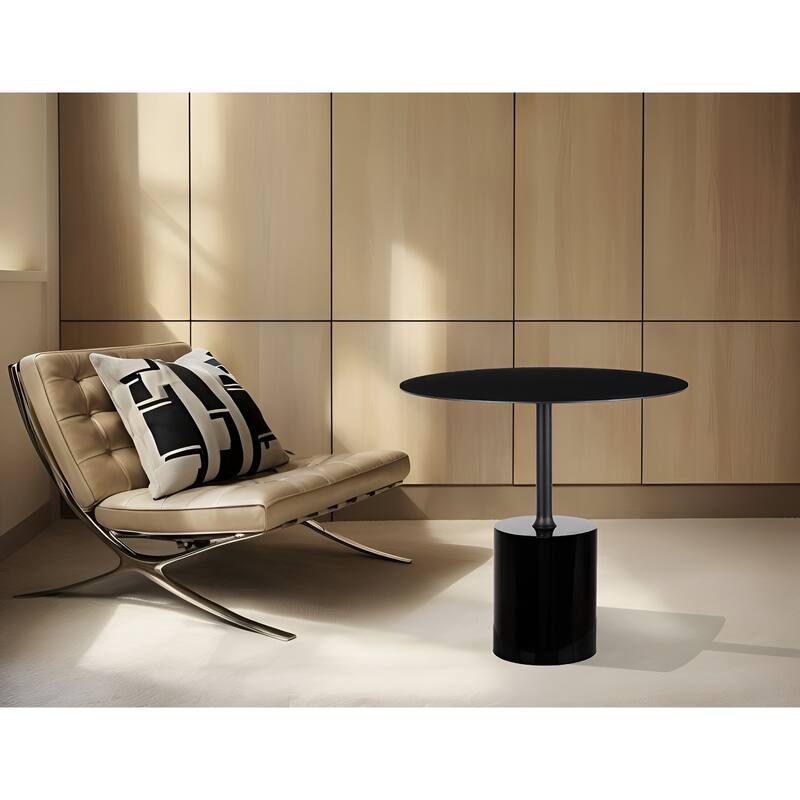 Stylish Marble Based Steel Side Table