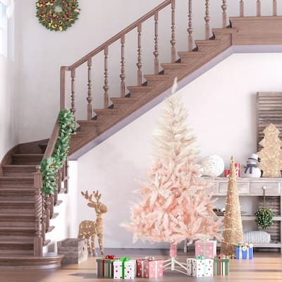 Realistic 7ft Artificial Spruce Christmas Tree with 1000 Tips, Flame-Retardant, Xmas Decoration Tree for Holiday Celebrate