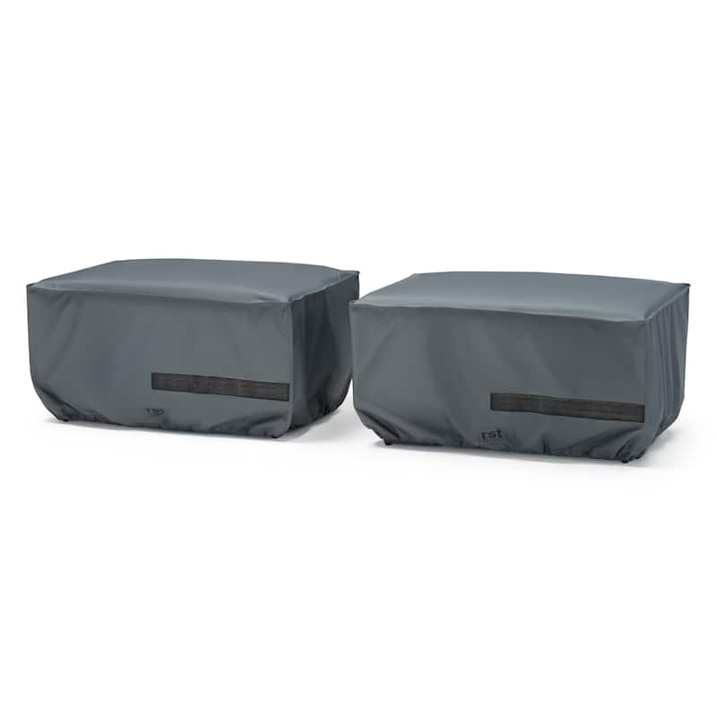 Porotifno Comfort 8 Piece Polyester Outdoor Patio Fire Seating Deluxe Furniture Covers - Grey