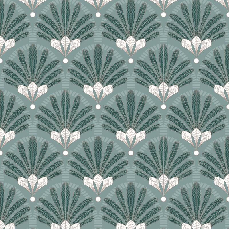 Veer Decor Art Deco Wallpaper. - N/A - Green