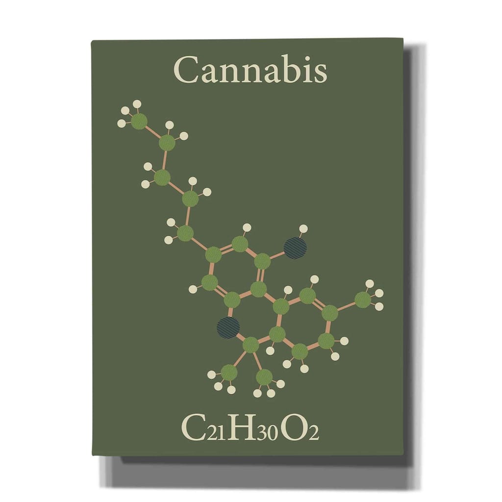 Epic Graffiti 'Cannabis Molecule' Canvas Wall Art