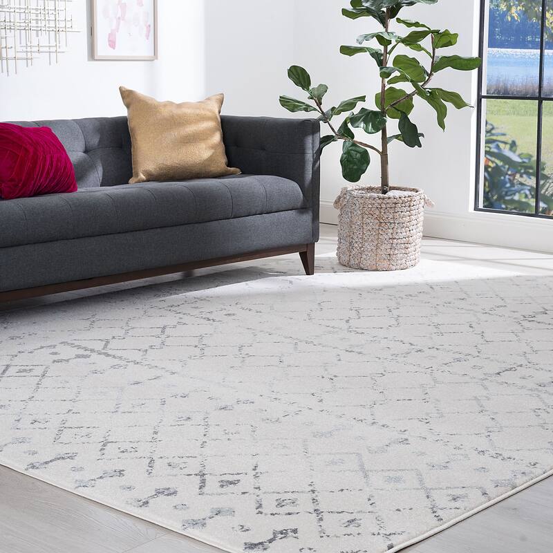 Jade Farmhouse Geometric Indoor Area Rug