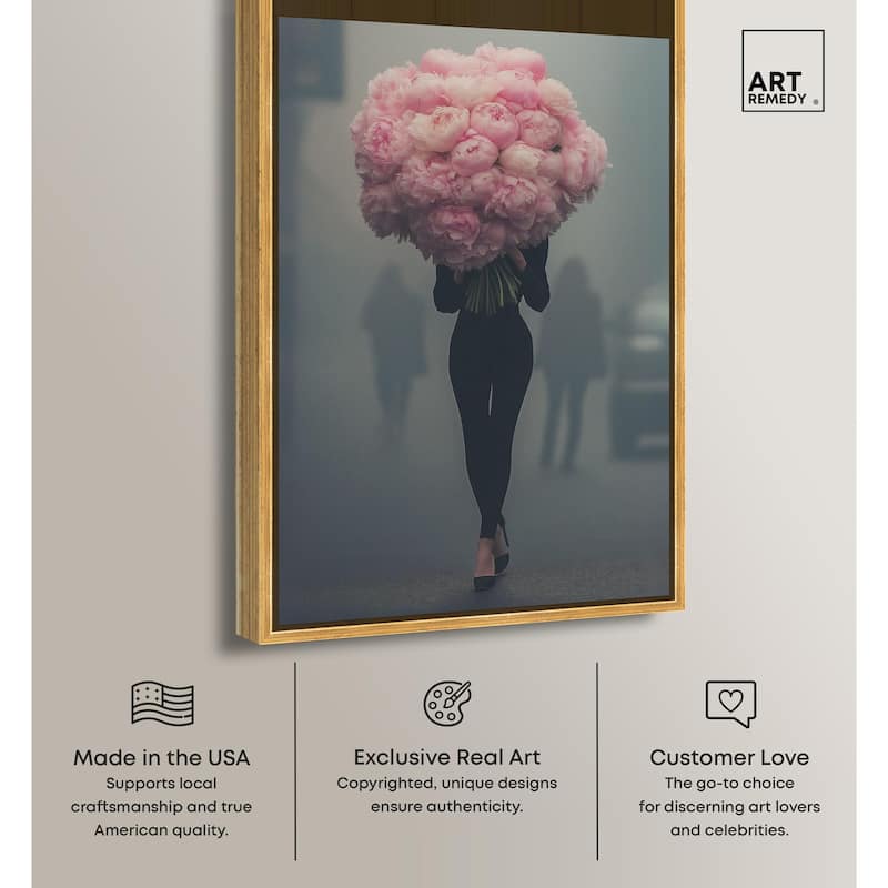 Peony Bouquet Canvas by Art Remedy