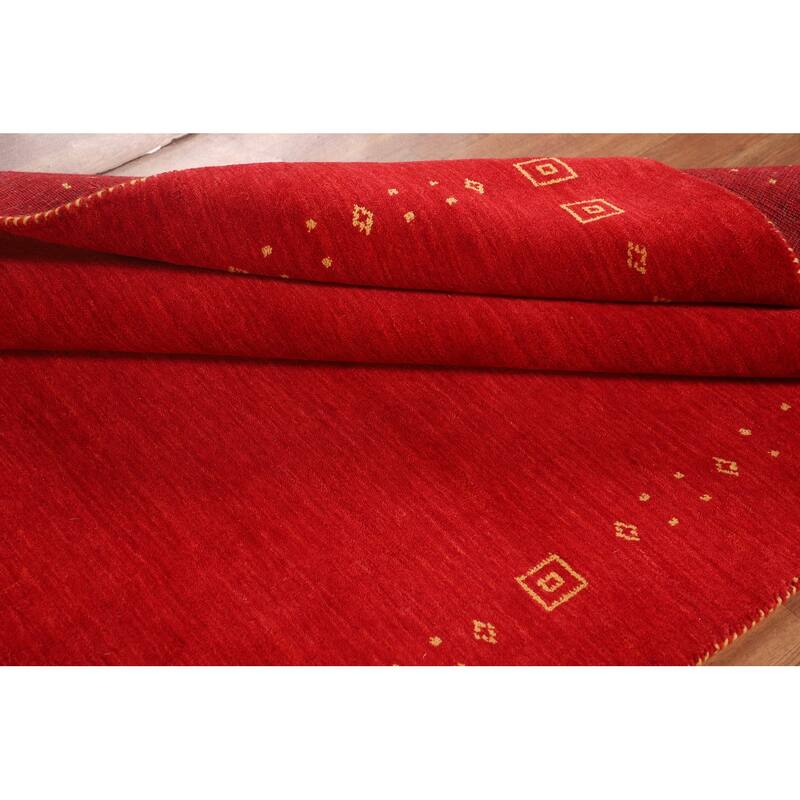 Tribal Gabbeh Indian Area Rug Handmade Contemporary Wool Carpet - 5'6"x 7'9"