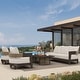 preview thumbnail 12 of 10, PURPLE LEAF Modern Aluminum Sectional Sofa with 7.87" Cushions for Yard Porch Deck Outdoor Conversation Sets