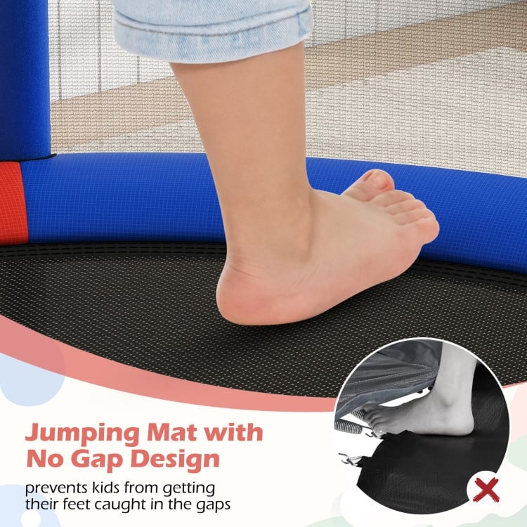 55" Kids Trampoline Gift for for 3-6 Years Old Boys and Girls-Green