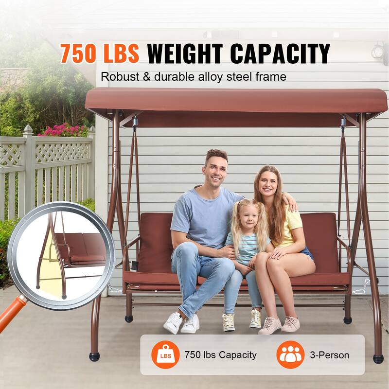 Patio Swing Chair for Balcony, Backyard, Poolside