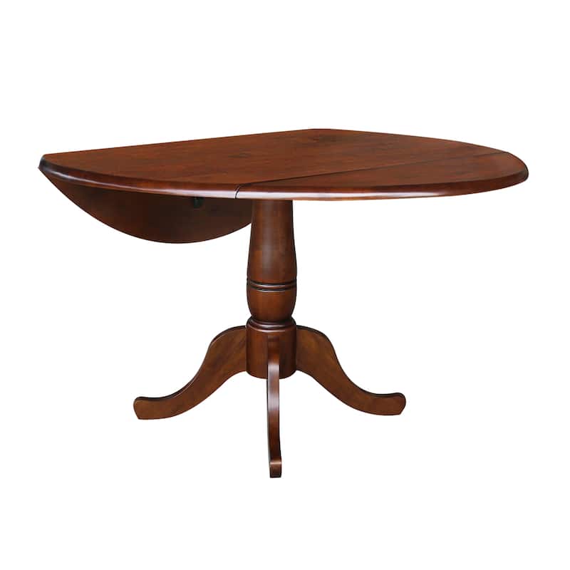 42" Round Top Dining Table and Two Chairs - Espresso
