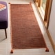 preview thumbnail 1 of 2, SAFAVIEH Handmade Flatweave Montauk Maie Casual Cotton Rug 2'3" x 6' Runner - Orange/Black - Runner