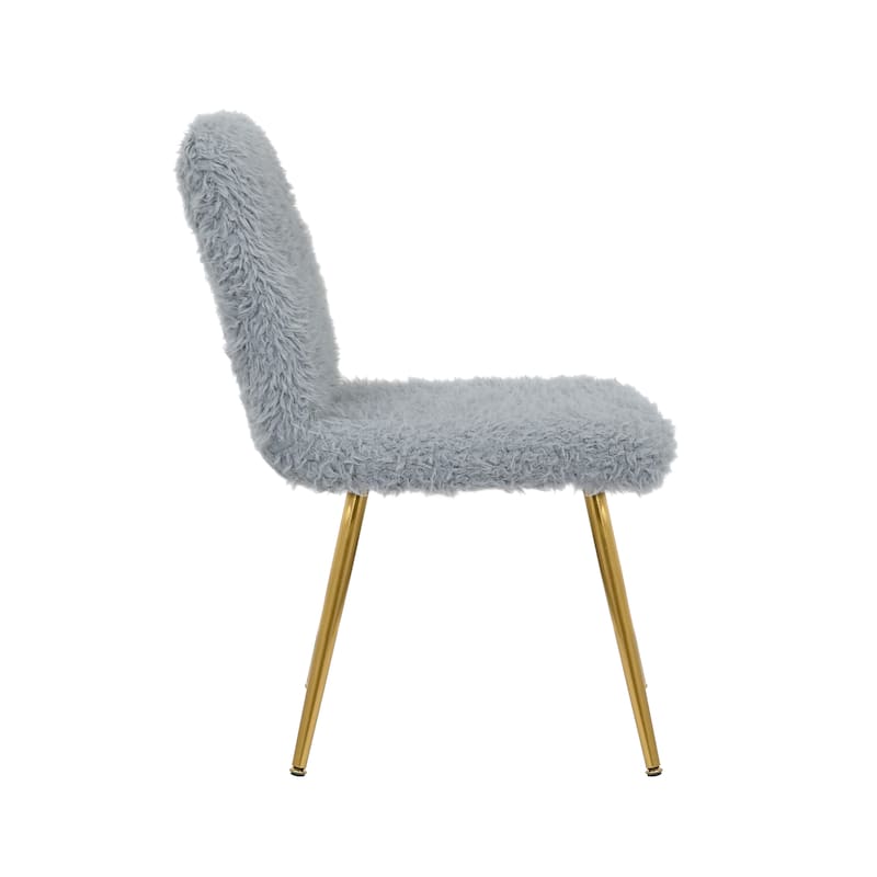 Porthos Home Gwen Dining Chairs, Plush Upholstery, Gold Legs, Armless