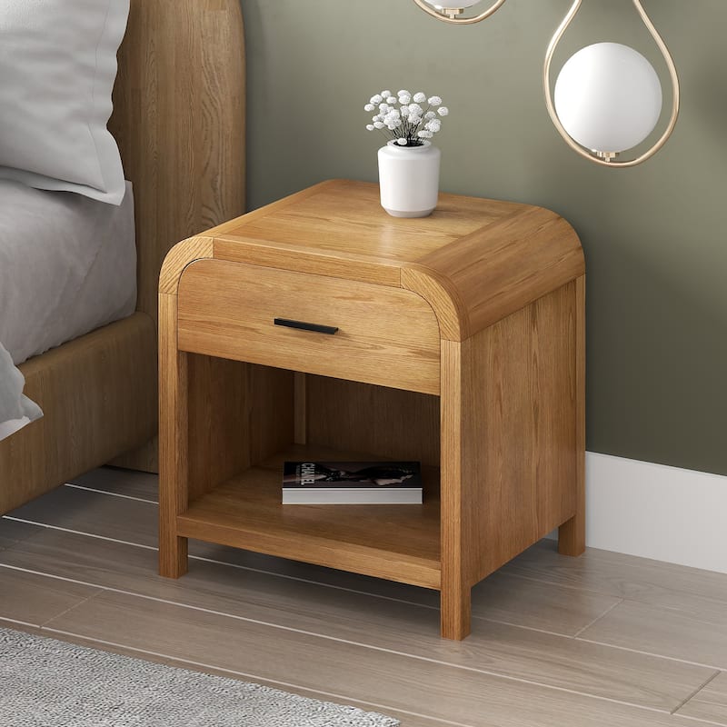 Modern 1 Drawer Night Table with charging station