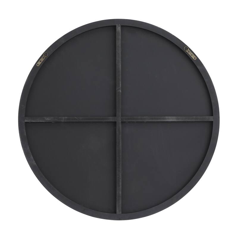 Wooden Room Wall Mirror with Thin Minimalistic Frame - Black - Roche River Decor