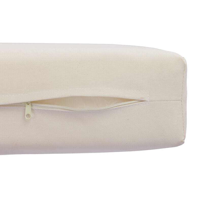 Christopher Knight Home - Modern 77.95" Wide Outdoor Patio Club Chair with Ergonomic Slatted Backrest & Soft Cushion