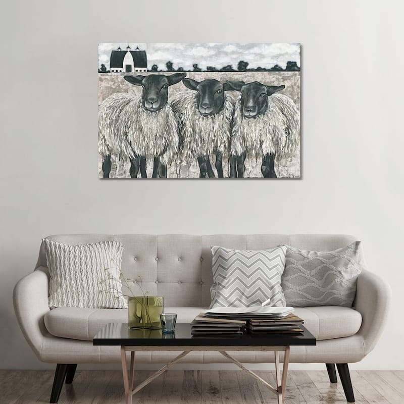 iCanvas "Three Sheep" by Hollihocks Art Canvas Print - 32x48x1.5