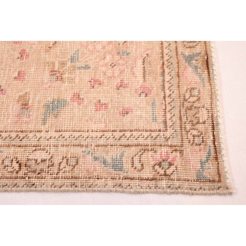 ECARPETGALLERY Hand-knotted Antalya Vintage Dark Pink Wool Rug - 9'6 x 12'6