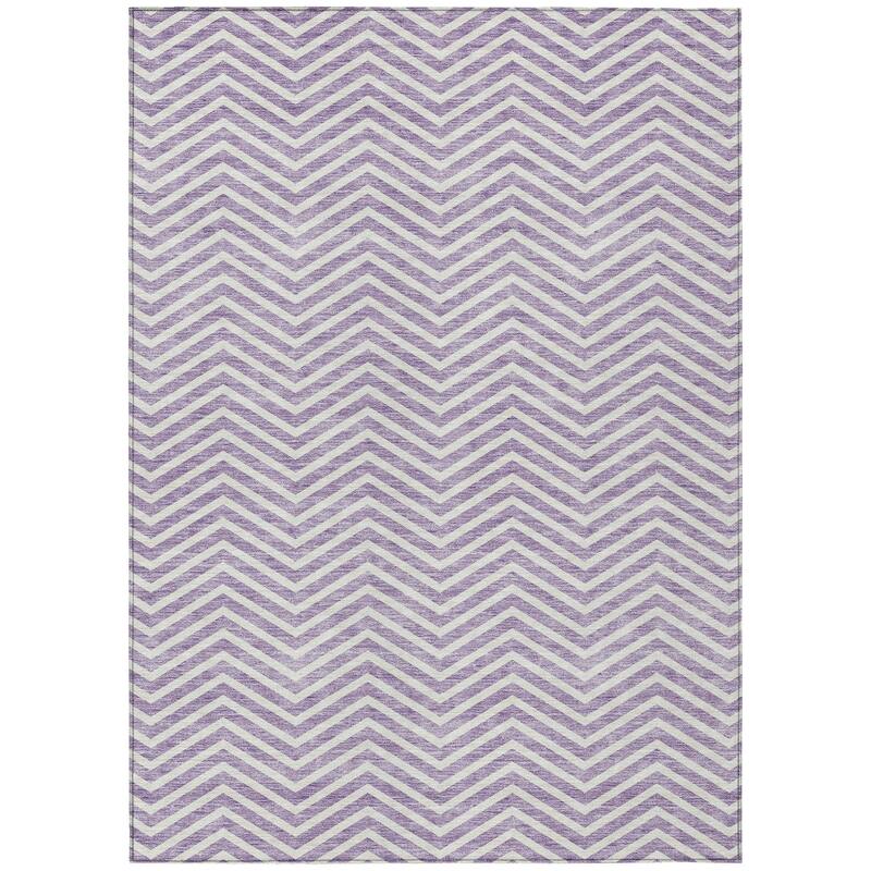 Machine Washable Indoor/ Outdoor Chantille Chevron Stripe Rug