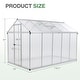 preview thumbnail 11 of 30, Aoodor Polycarbonate Walk-in Greenhouse with Aluminum Frame and Roof Vent