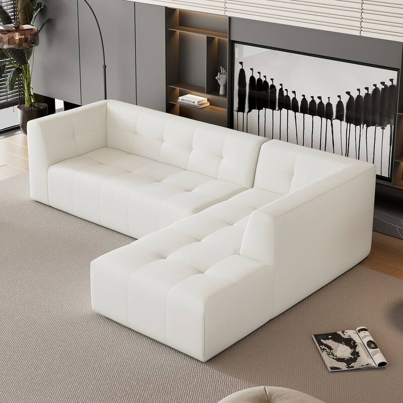 2PCS Modular Combination Sofa Set,Living Room Sectional Sofa Couch
