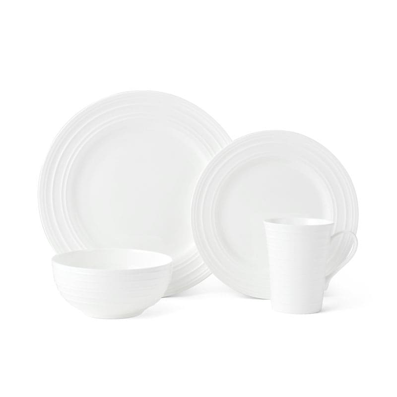 Mikasa Loria White Bone 16Pc Dinnerware Set Service for 4 On Sale Bed Bath Beyond 32937642