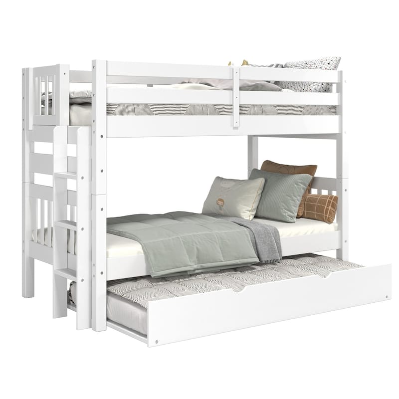 Taylor & Olive Trillium Twin over Twin Bunk Bed with Ladder, Trundle
