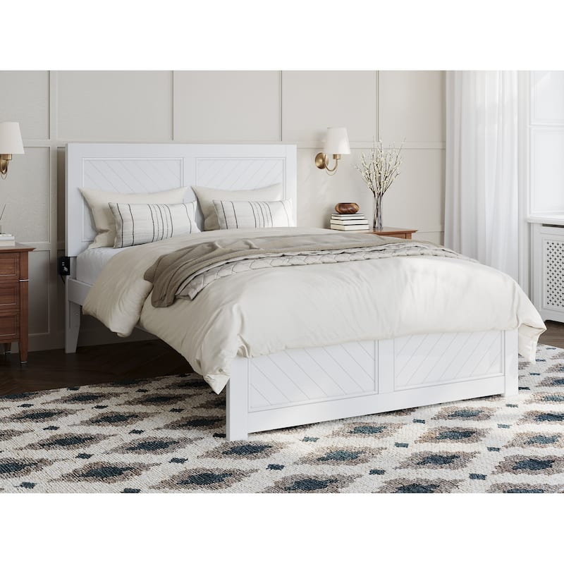 Canyon Platform Bed with Matching Headboard and Footboard - White - Full