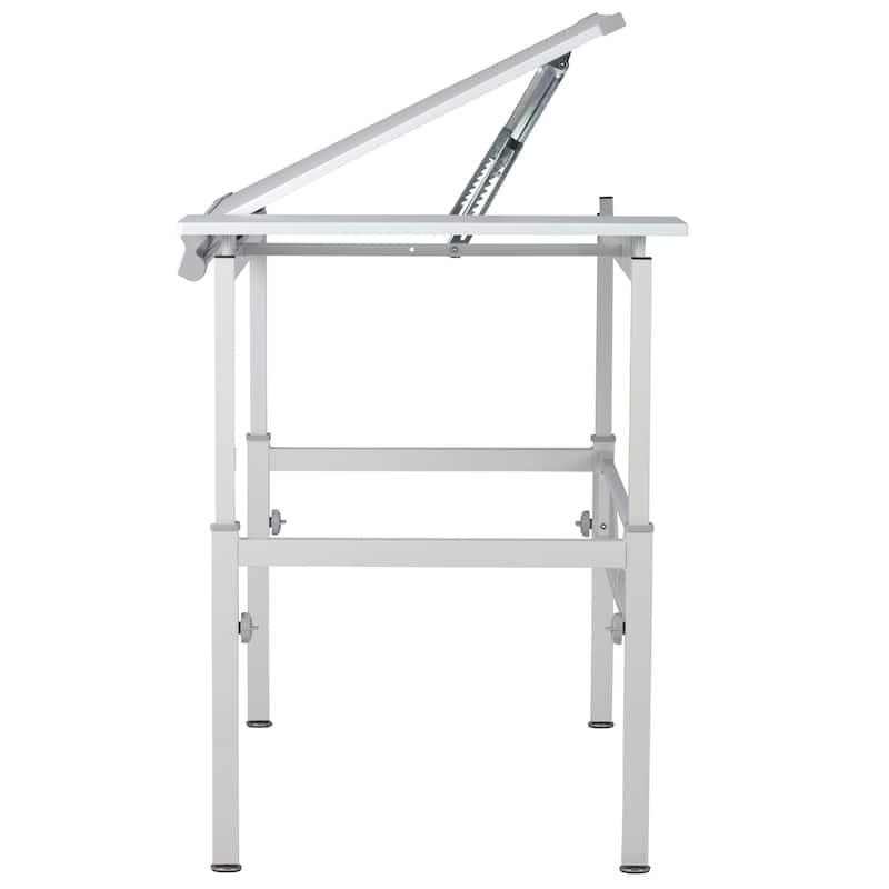Studio Designs Graphix II White Drafting Drawing Work Station Table with Adjustable Top
